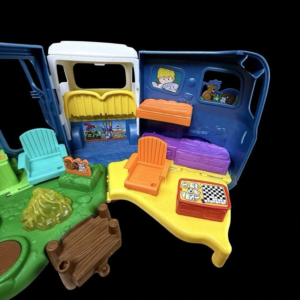 Fisher Price Little People Camping Camper Van RV Works INCOMPLETE‎